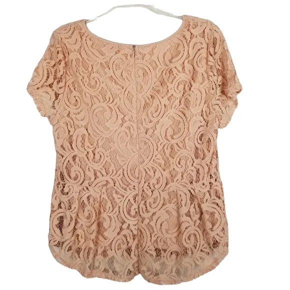 Adrianna Papell Lace Overlay Blouse - Picture 3 of 8